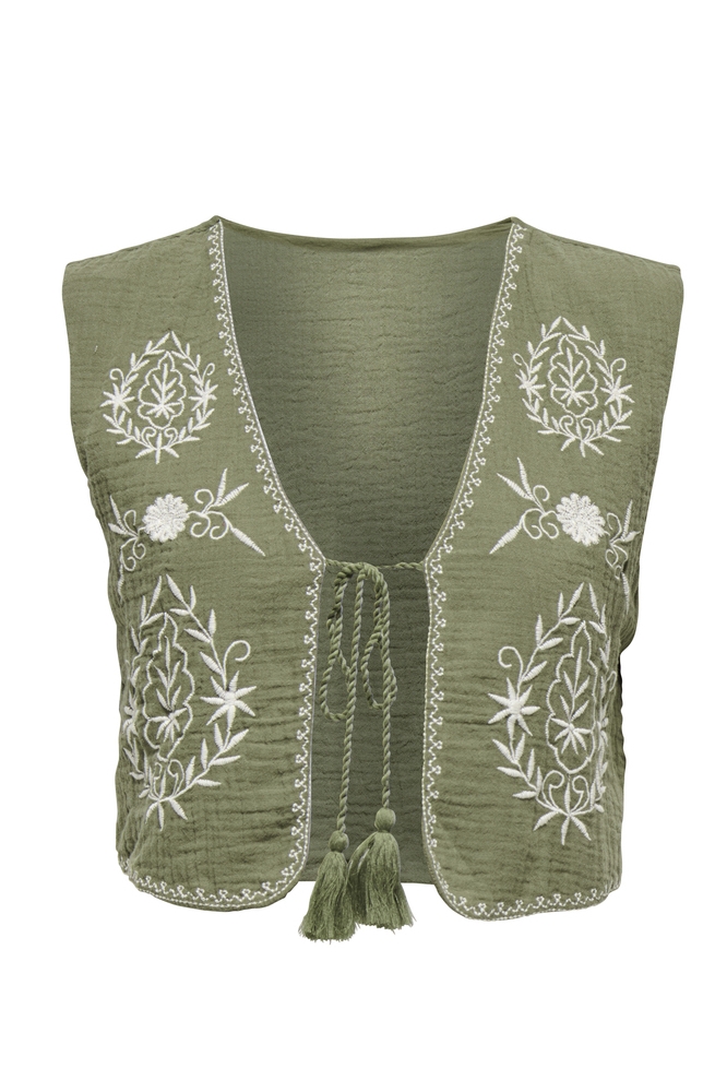ONLTHYRA SL EMB VEST WVN 15355338 KALAMATA/CLOUD DANCER